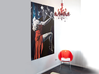 Wandbild Tangopaar