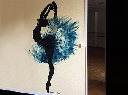 Wandbild Ballerinatänzerin