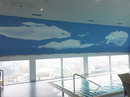 Wandmalerei Wolkenhimmel Swissotel